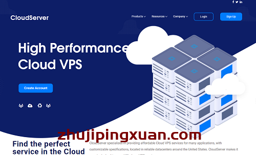 cloudserver：便宜美国VPS，低至$10/年，1G内存/1核/20gSSD/1T流量/1G带宽，有授权Windows