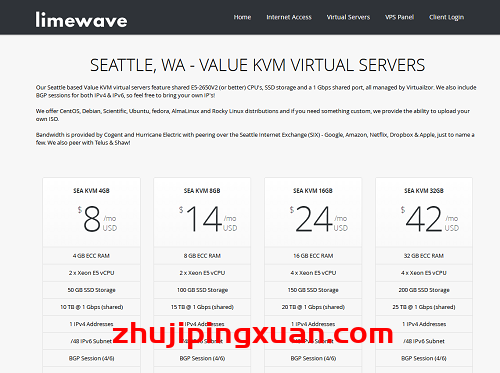limewave：西雅图VPS，$12.96/年，1G内存/1核/15gSSD/3T流量
