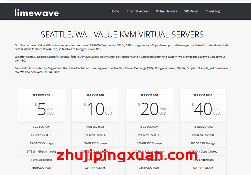 limewave怎么样？简单测评limewave西雅图不限流量VPS